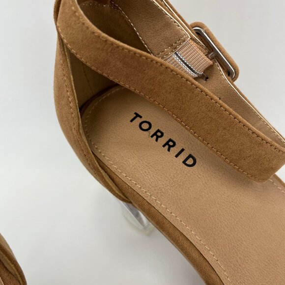 New Torrid Brown Translucent Block Heel - Size 8WW - Picture 4 of 14